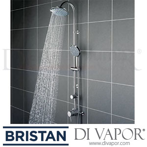 Bristan PM SQSHXDIV C Prism Exposed Fixed Head Shower with Diverter & Kit Spare Parts - BR DV 312